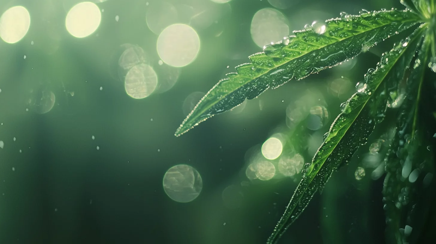 cannabis leaf close-up