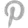 small pinterest icon white